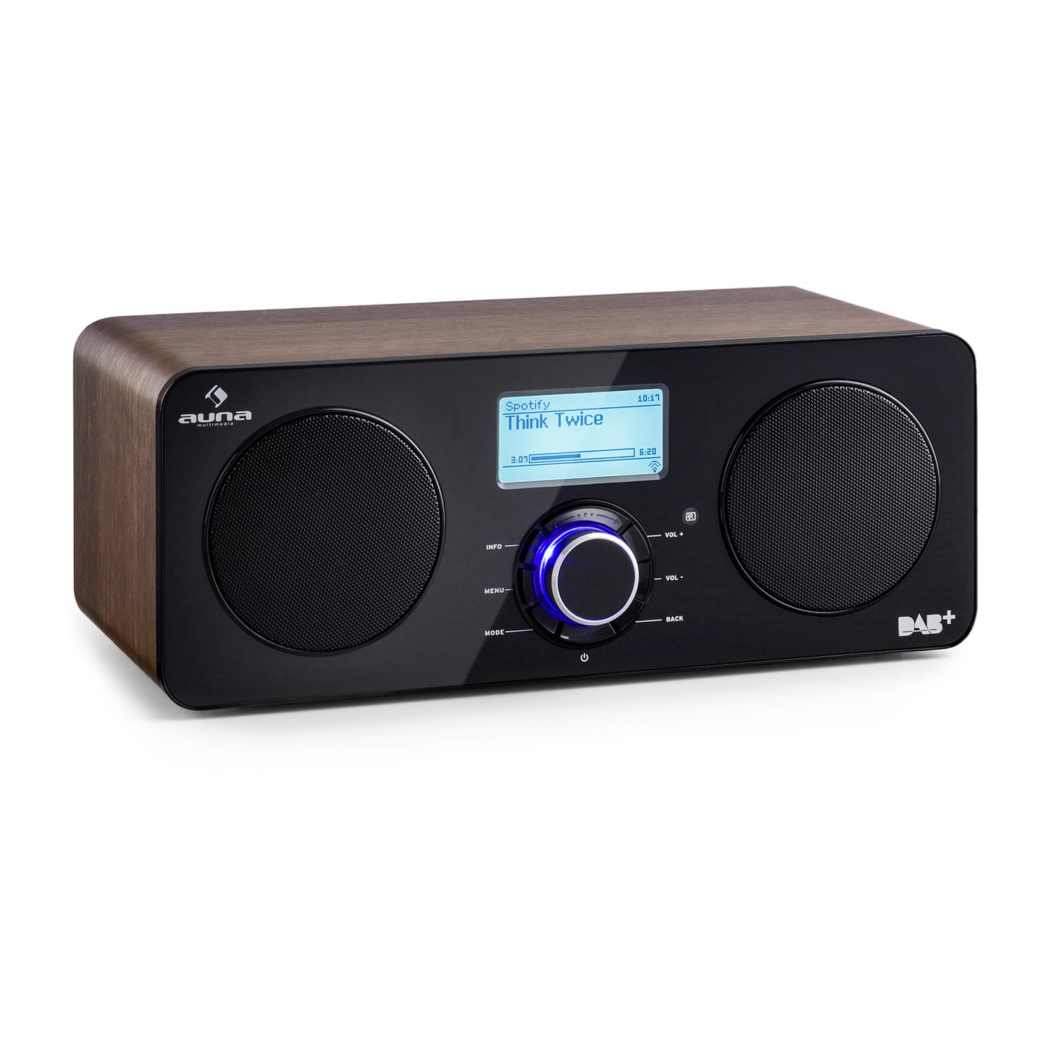 Auna Worldwide Stereo internetové rádio Spotify Connect App Control BT vlašský ořech