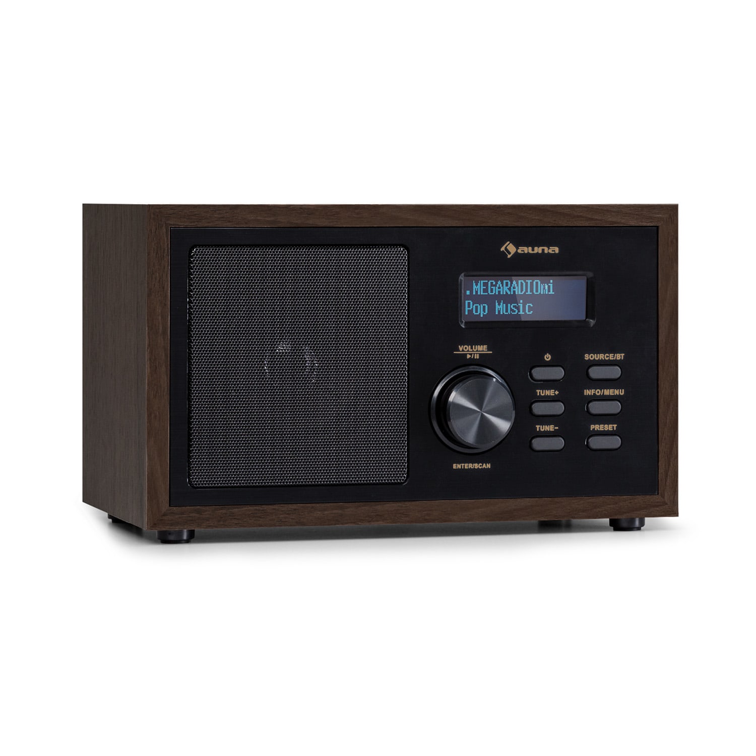 Auna Ambientní DAB+/FM rádio BT 5.0 AUX-In LC displej Budík s časovačem