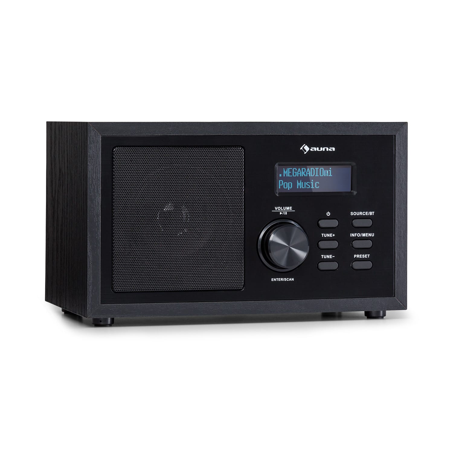 Auna Ambientní DAB+/FM rádio BT 5.0 AUX-In LC displej Budík s časovačem