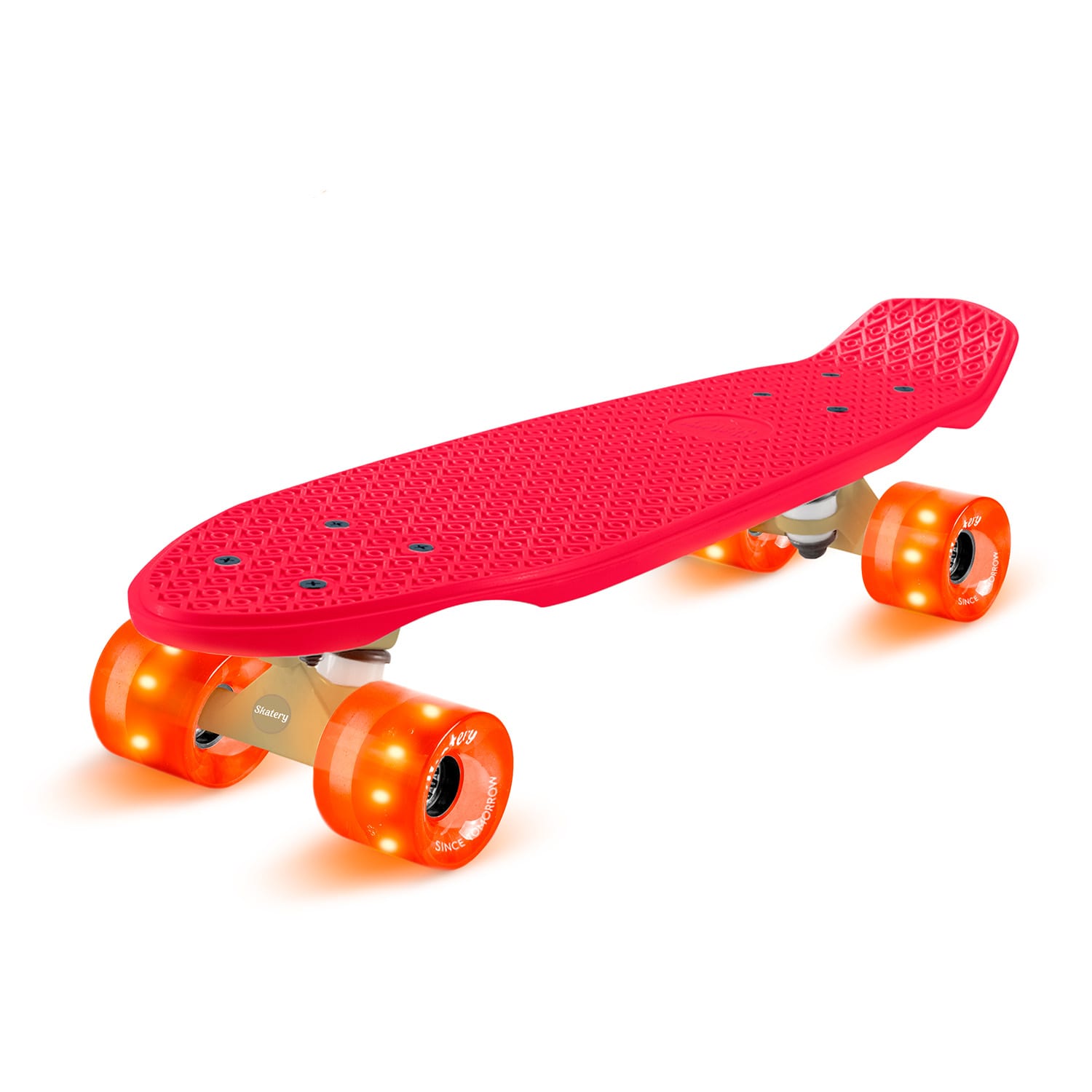 Fun pro Mini Cruiser Skateboard Trickboard PP Board 100kg LED kolečka PU Tvrdost: 88A