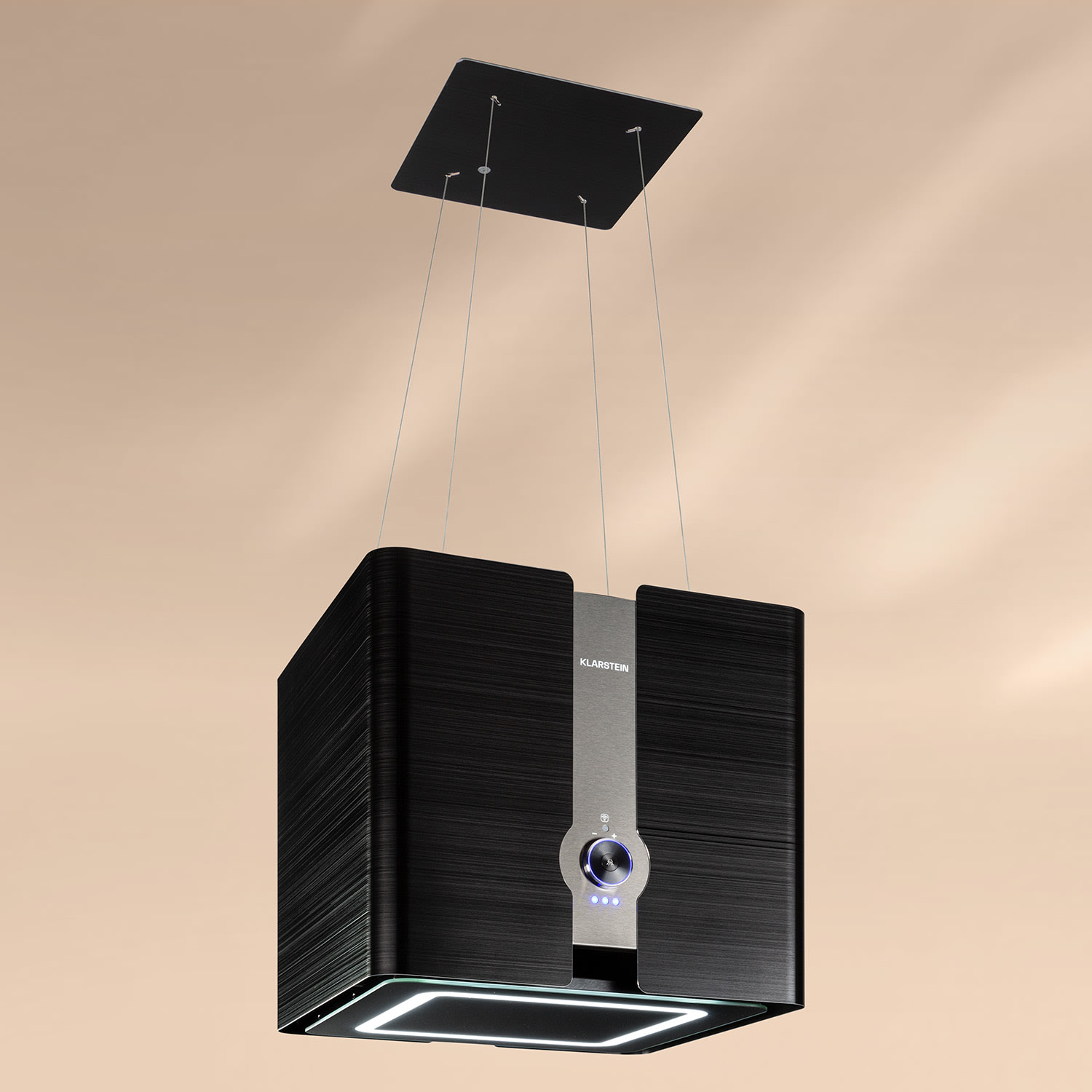 Klarstein Futurelight Smart Ostrůvkový odsavač par Recirkulace 420m³/h LED nerezová ocel