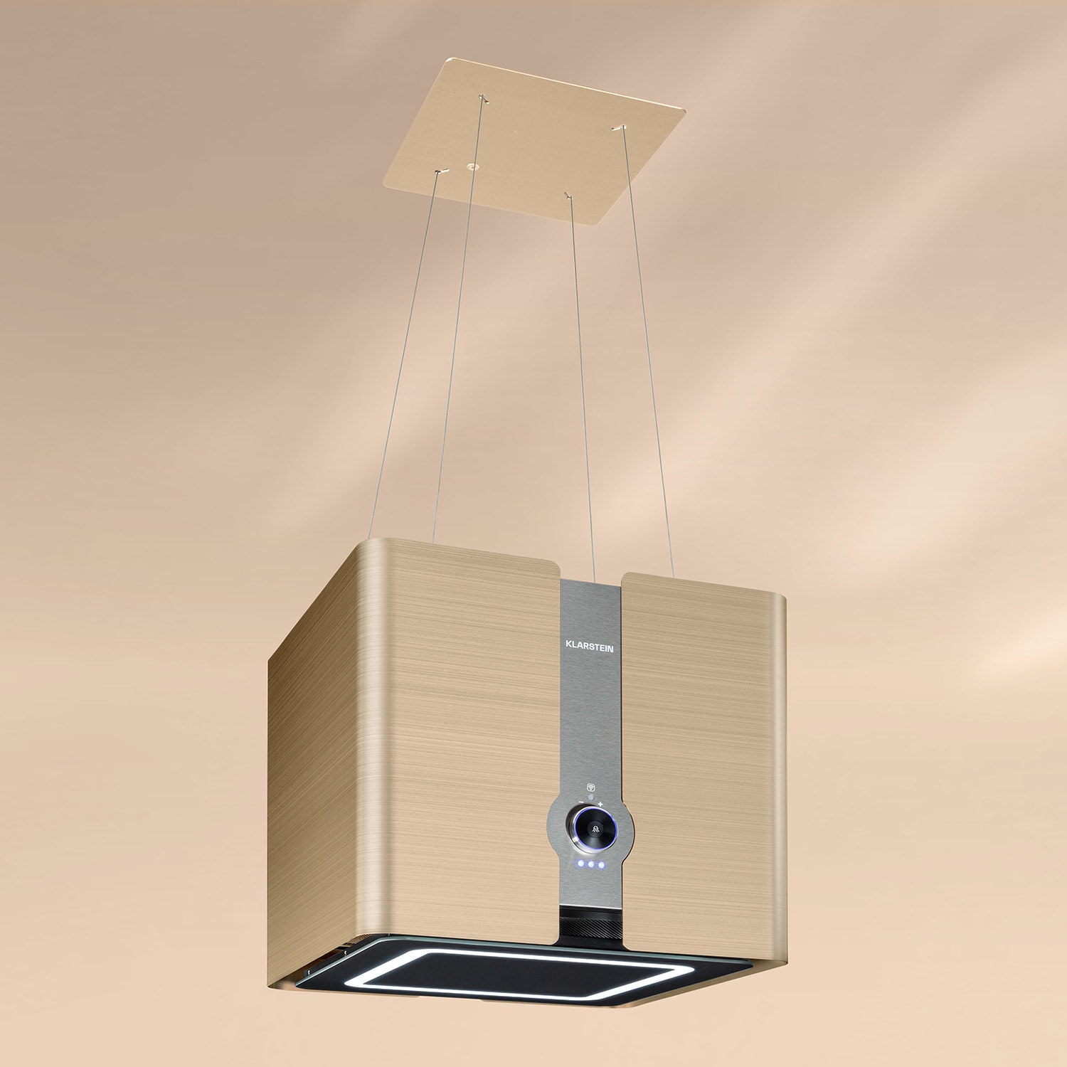 Klarstein Futurelight Smart Ostrůvkový odsavač par Recirkulace 420m³/h LED nerezová ocel