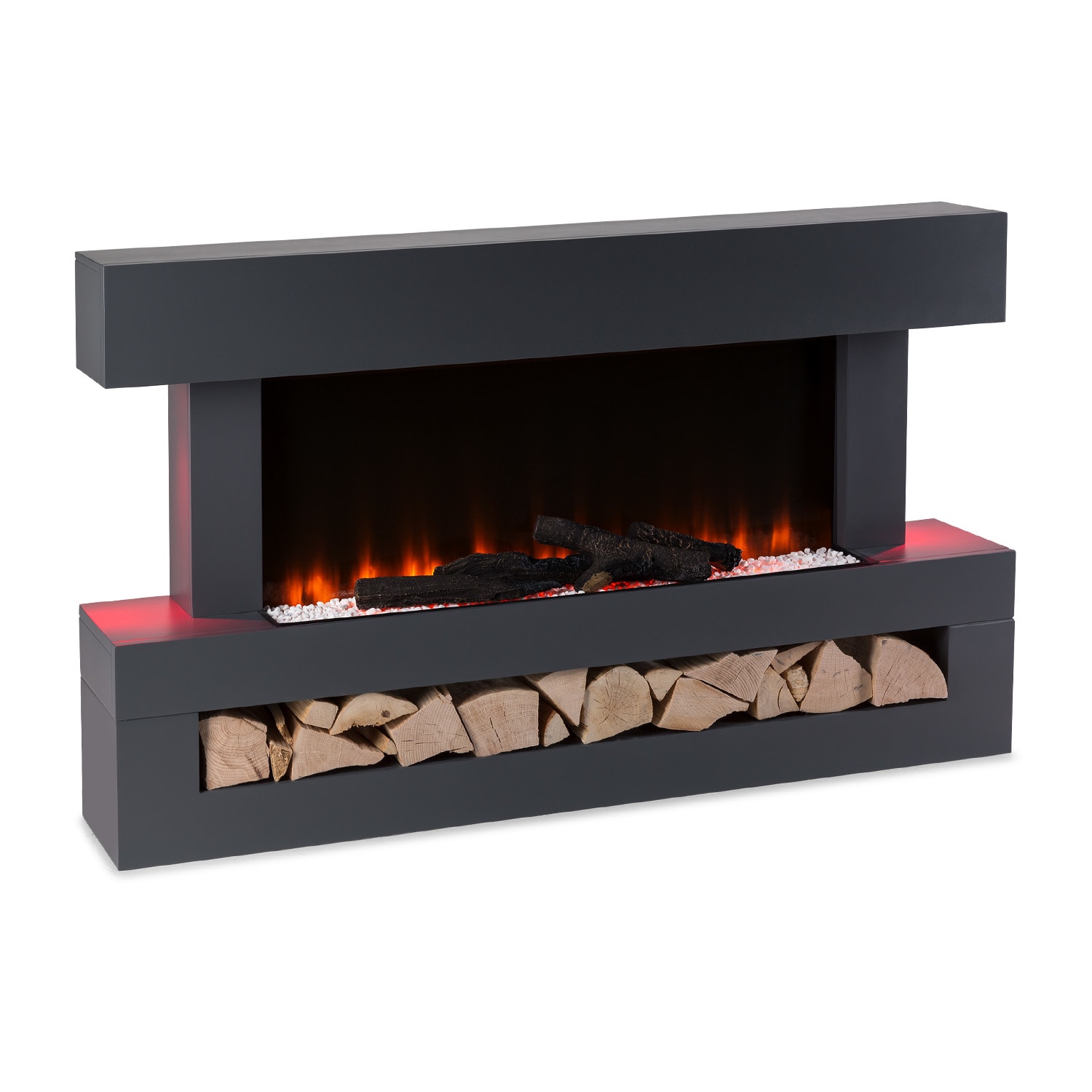 Klarstein Studio Light & Fire 3 Smart Fireplace 1000/2000W MDF WiFi Control