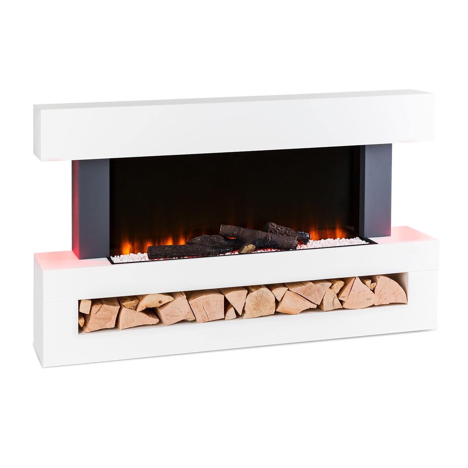 Klarstein Studio Light & Fire 3 Smart Fireplace 1000/2000W MDF WiFi Control