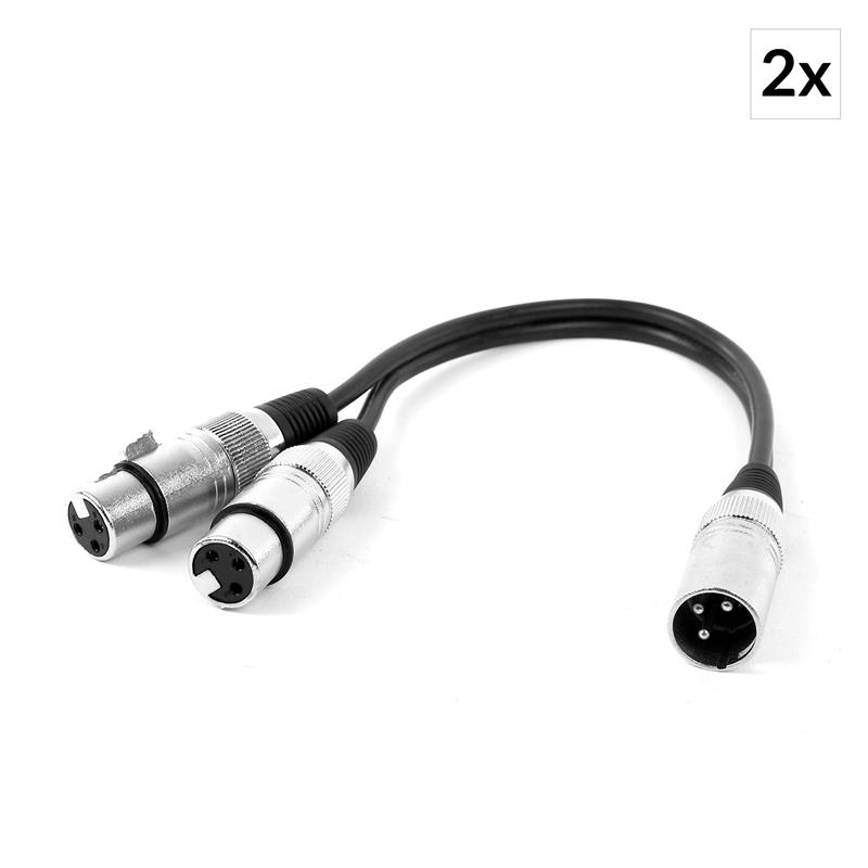 FrontStage sada dvou Y XLR kabelů
