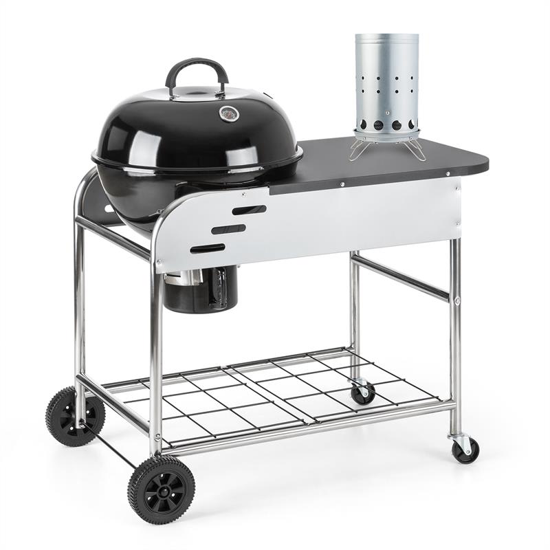 Klarstein Meatpacker Set XXL gril na dřevěné uhlí BBQ smoker + elektrický zapalovač