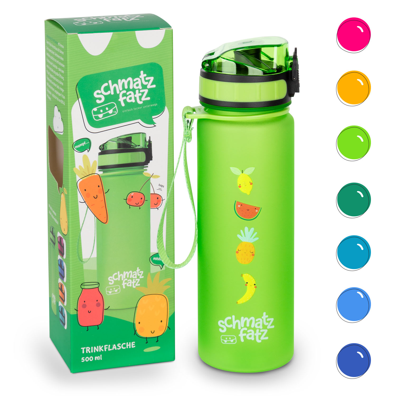 Klarstein schmatzfatz Láhev na pití Sportovní láhev 500 ml 24 cm Tritan