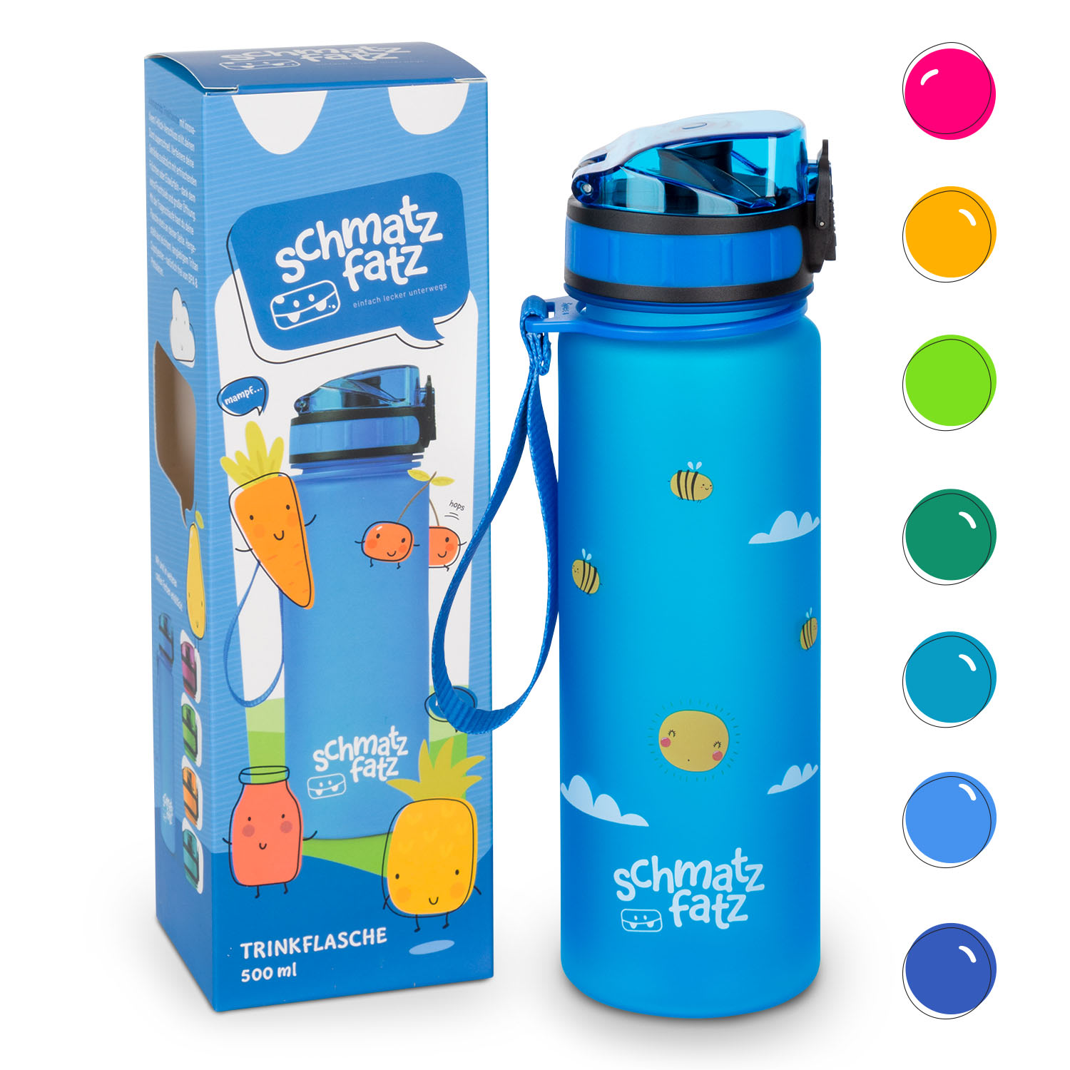 Klarstein schmatzfatz Láhev na pití Sportovní láhev 500 ml 24 cm Tritan