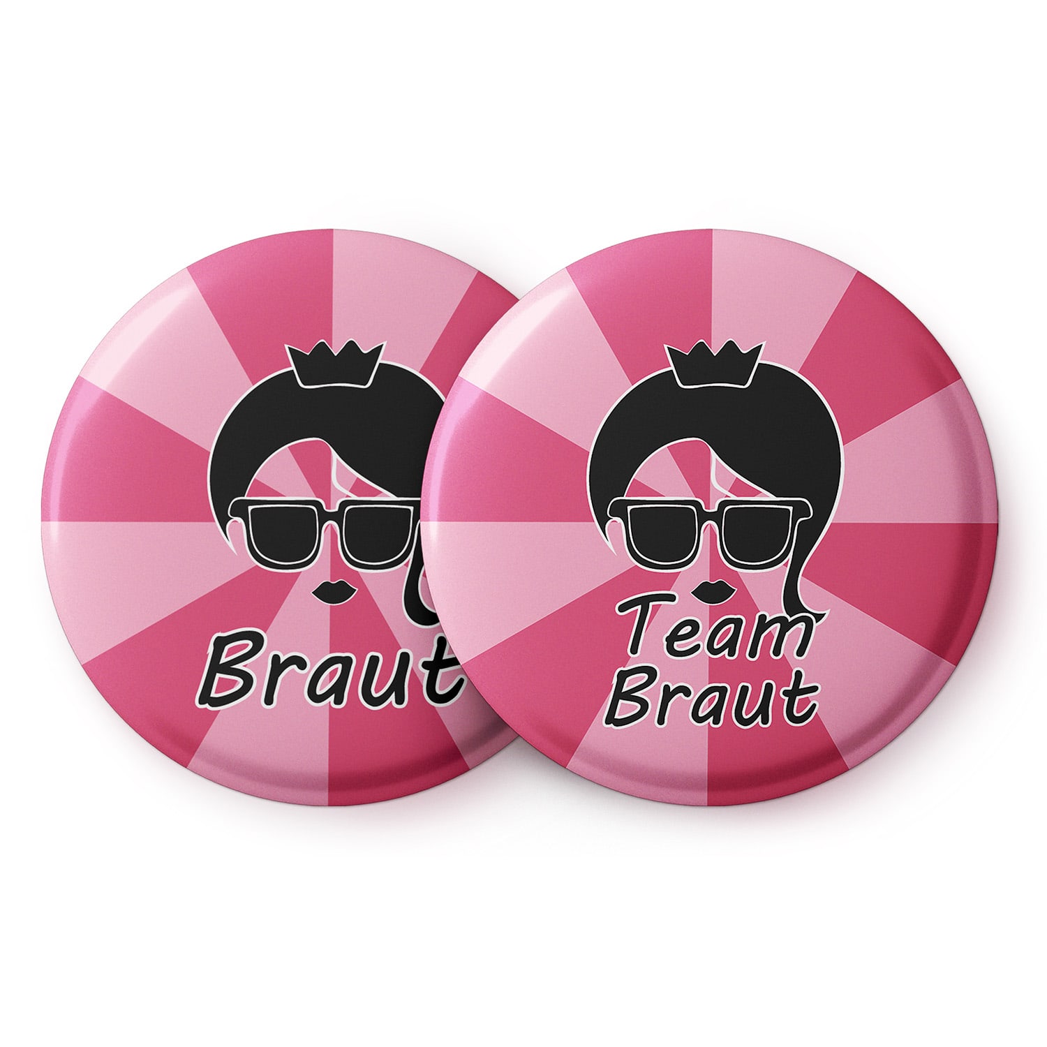 Spielehelden Odznaky Braut Vintage pink pro rozlučku se svobodou 12 odznaků 5