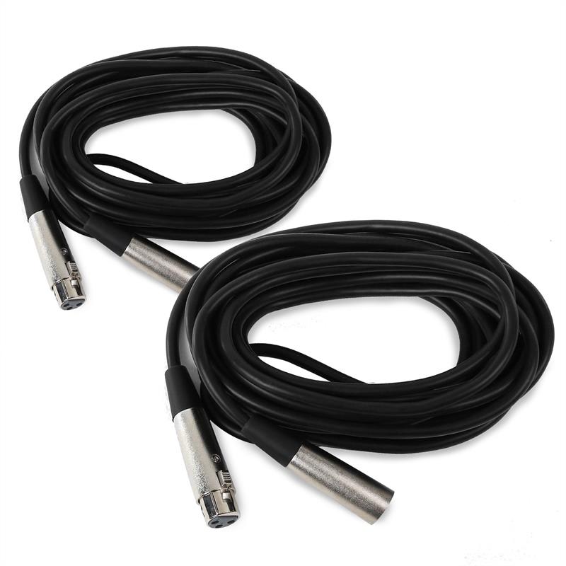 2x FrontStage XLR-kabel samec k samici
