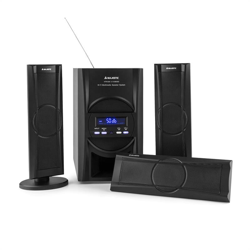 Majestic HTR 838 3.1 USB SD Audio Systém domácího kina USB SD MP3 FM