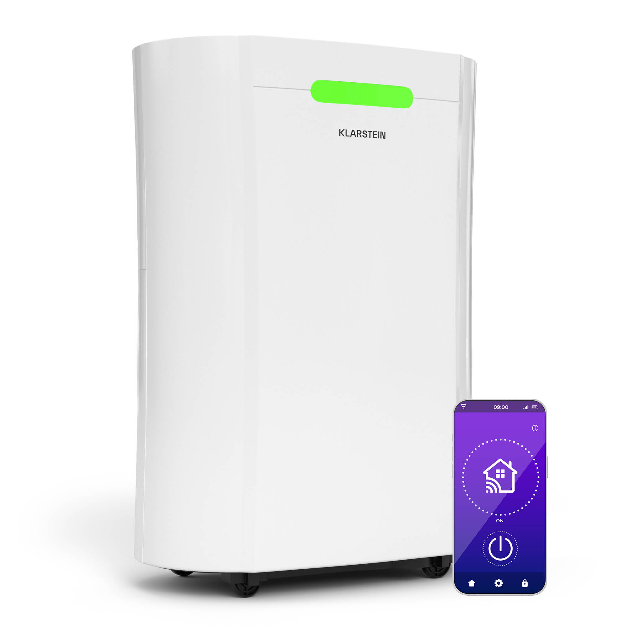 Klarstein AeroDry Smart 12L odvlhčovač vzduchu | 12 l/den | 18 m² | senzor vlhkosti | ovládání pomocí aplikace | 135 m³/h