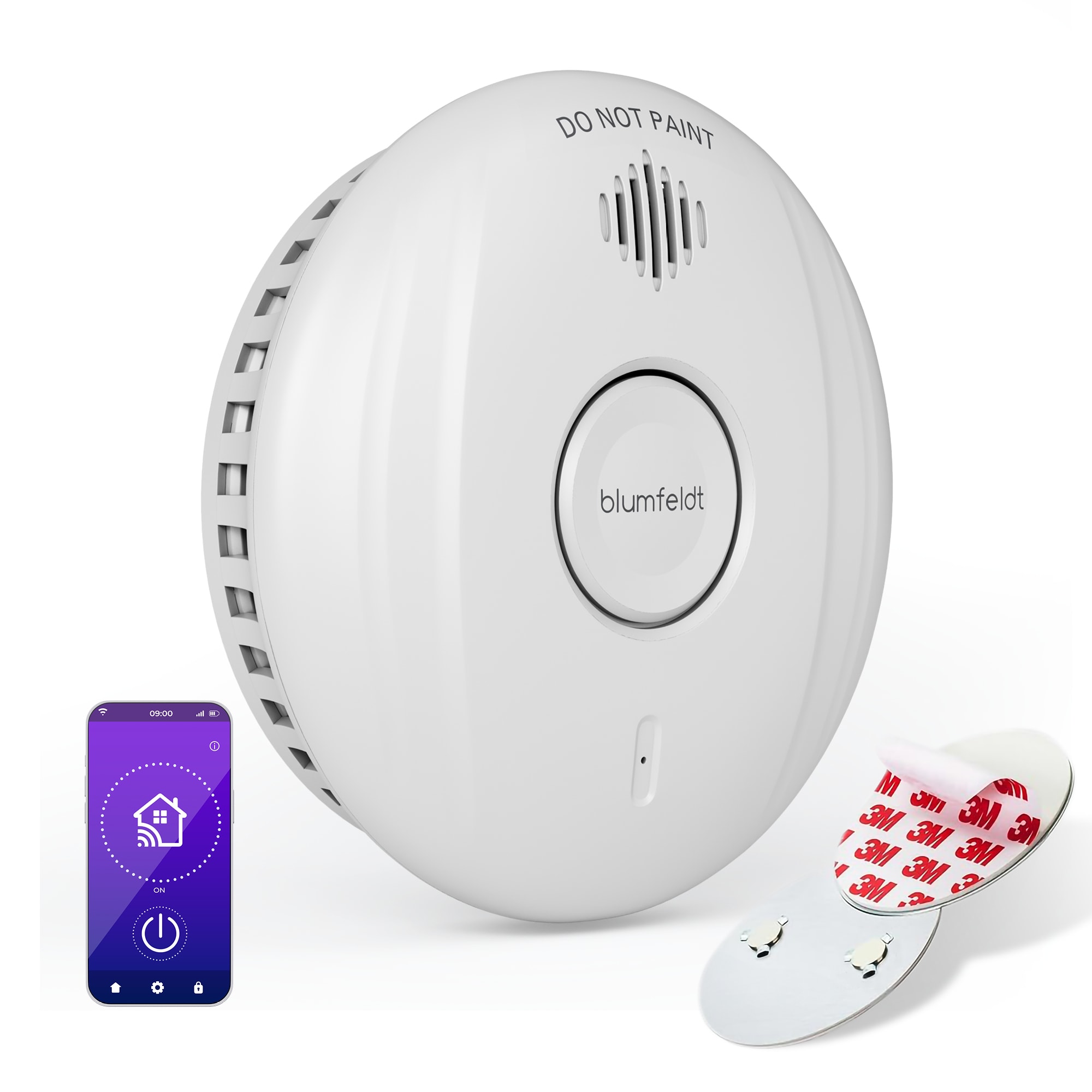 Klarstein Detektor kouře SmartVigil Connect WiFi | 3letá baterie | ovládání pomocí aplikace | bez vrtání