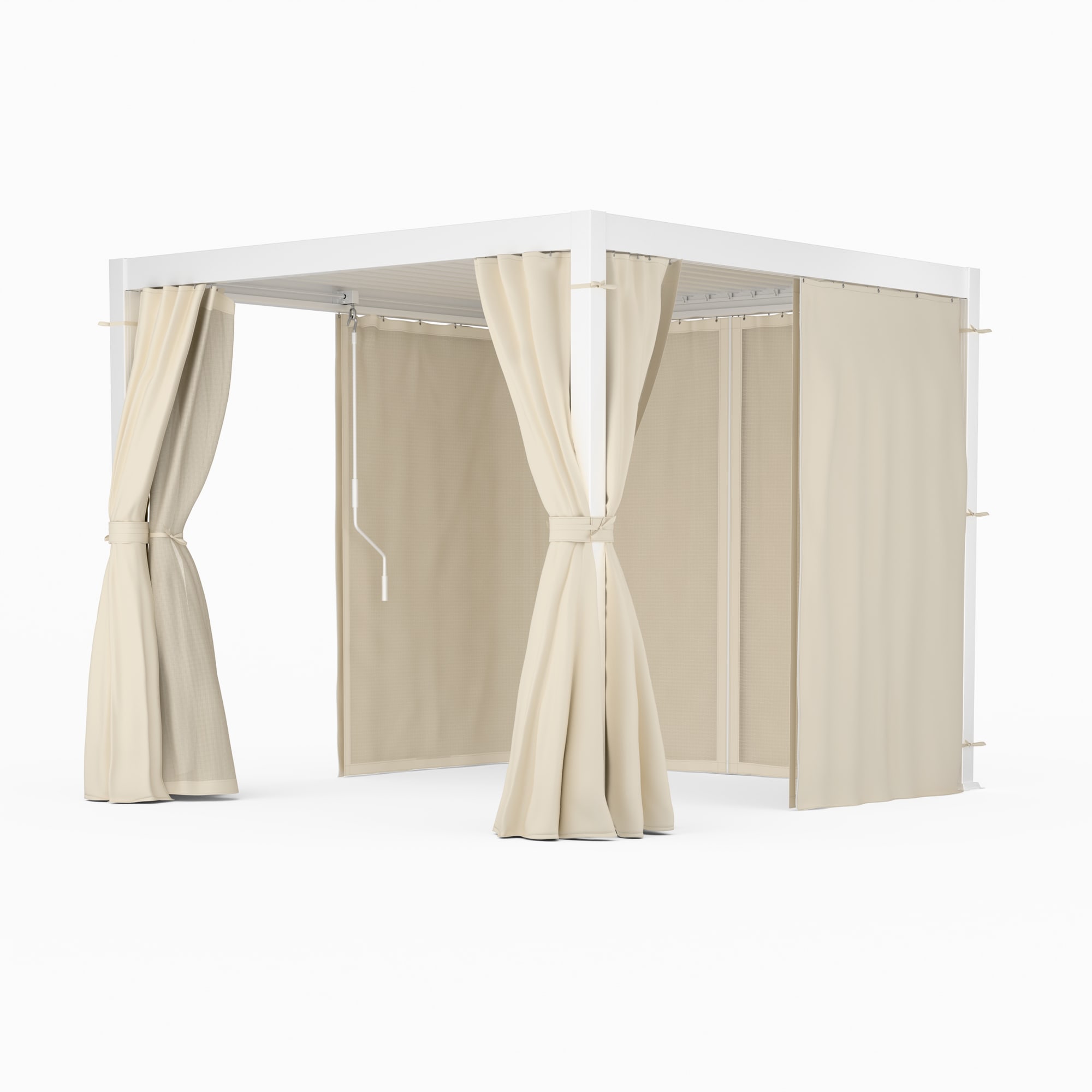 Blumfeldt LuminaHaven Pergola 3x3 se závěsy a moskytiérou