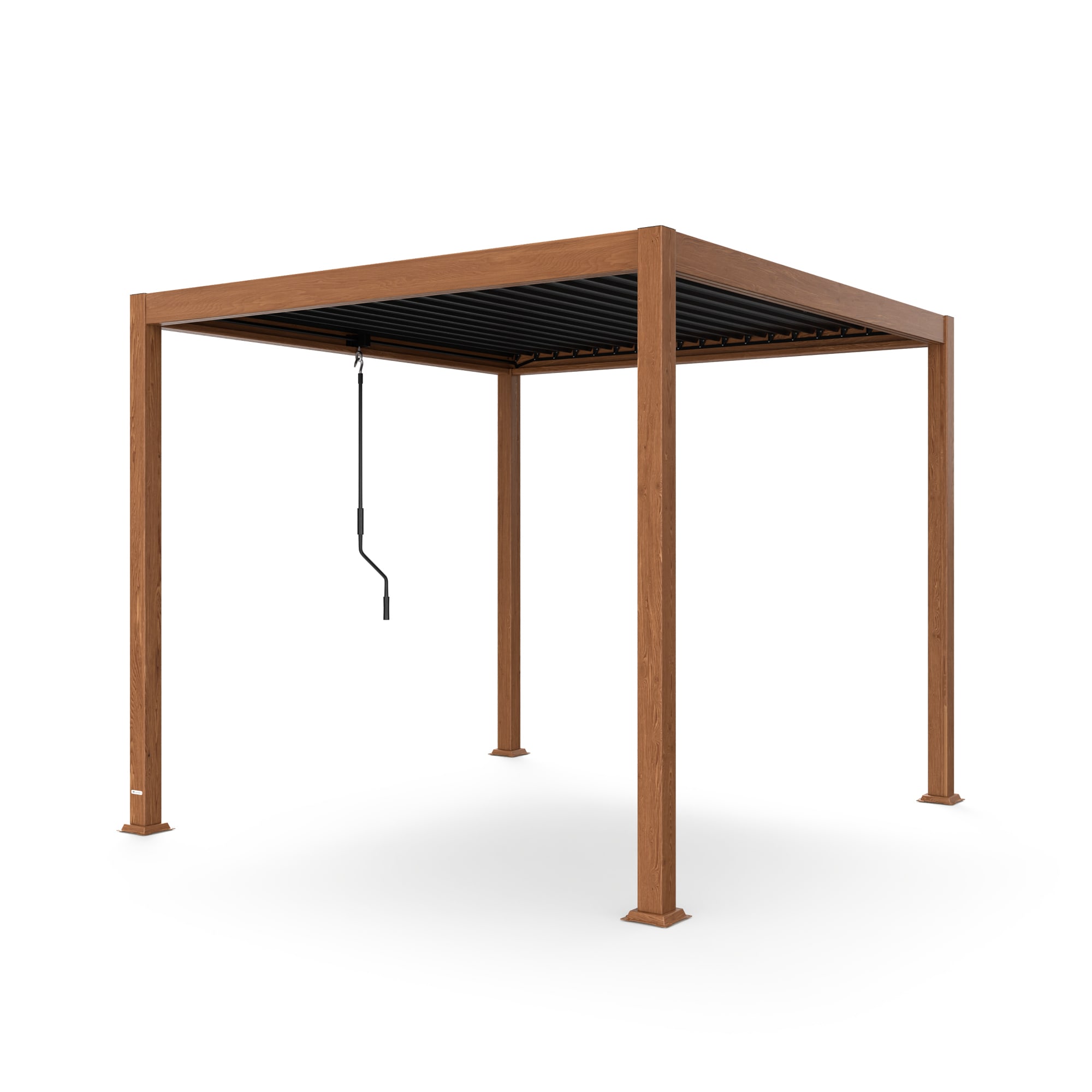 Blumfeldt LuminaHaven Pergola 3x3 z pozinkované oceli Barva dřeva