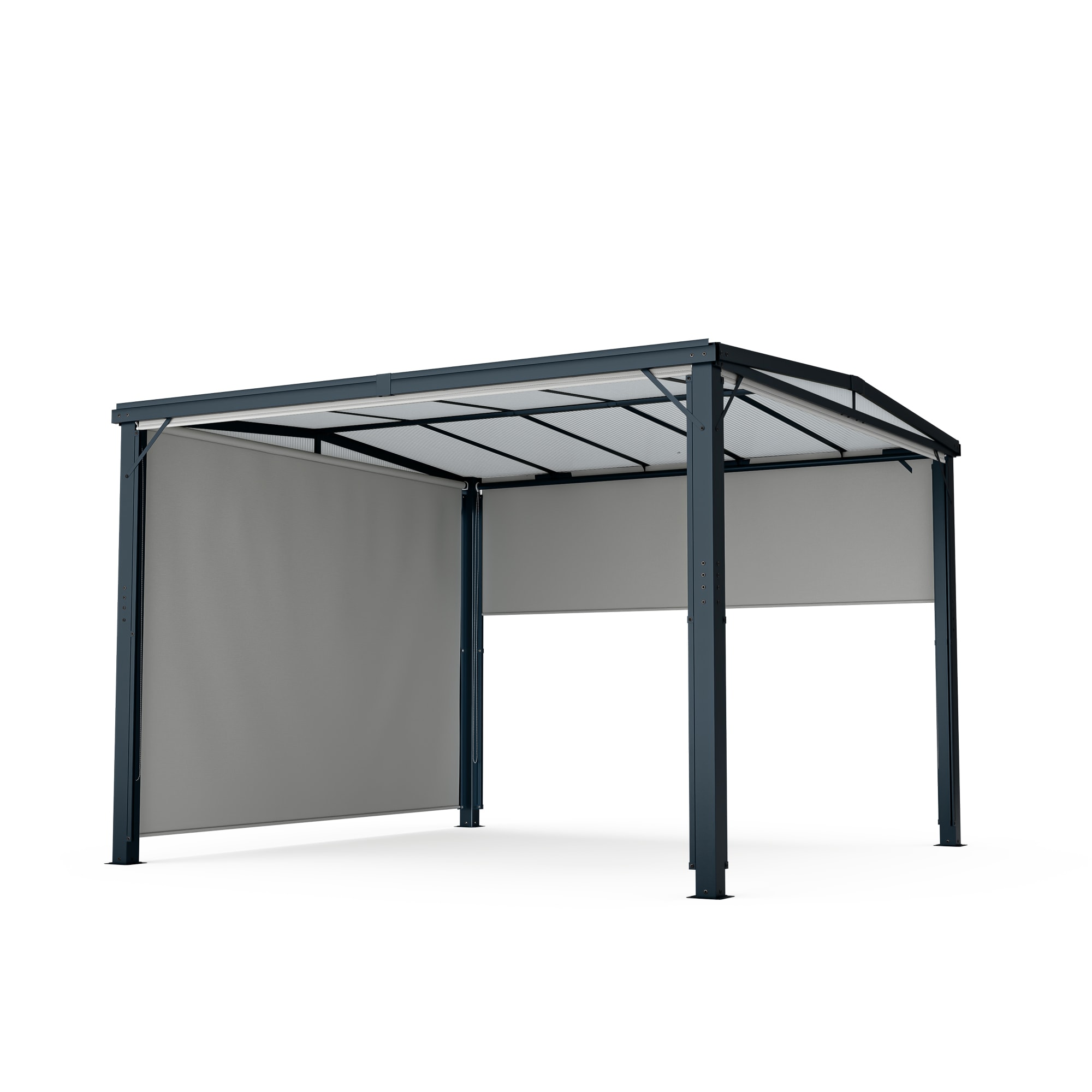 Blumfeldt Pantheon Cortina Solid Sky 3x3 Pergola | odolná proti povětrnostním vlivům | prášková barva | boční panely